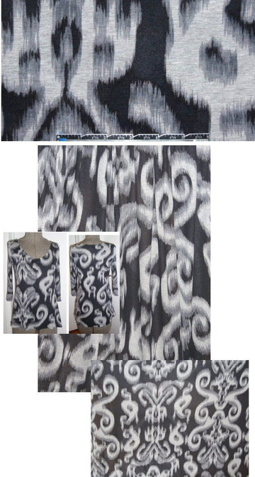 St. John magnified ikat rayon/lycra knit - gray
