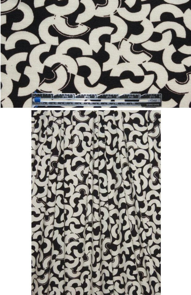 NY designer 'C' graphic rayon/lycra knit 1.25 yd