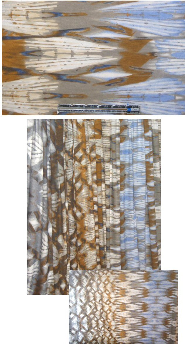 St. John tan/periwinkle ombre abstract knit