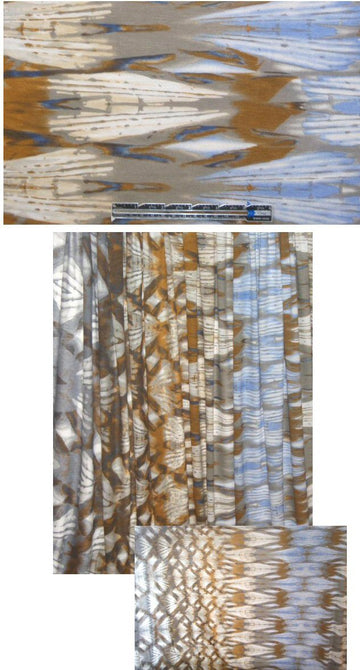 St. John tan/periwinkle ombre abstract knit