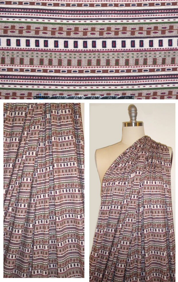 Pr@da Sport fairisle stripe graphic rayon/lycra knit 1.75 yd