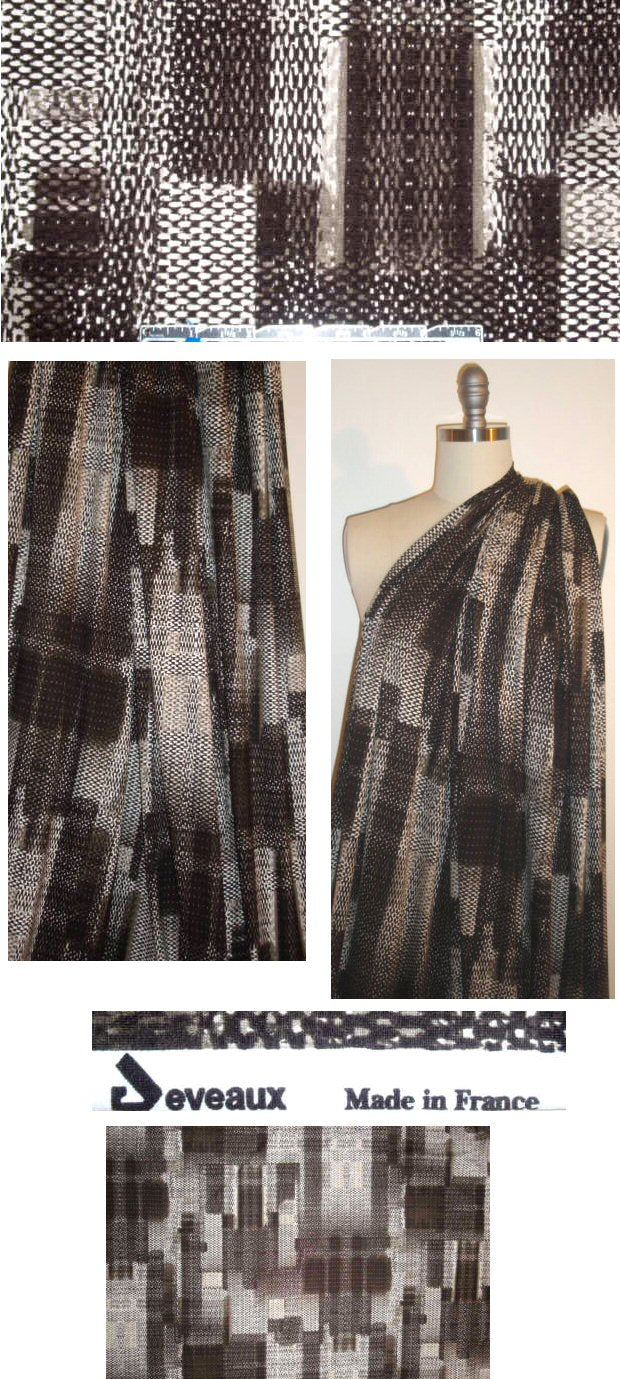 French stitches patchwork print 4-way rayon knit