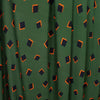 French geometric graphic viscose matte jersey knit - pine/orange 1.75 yds