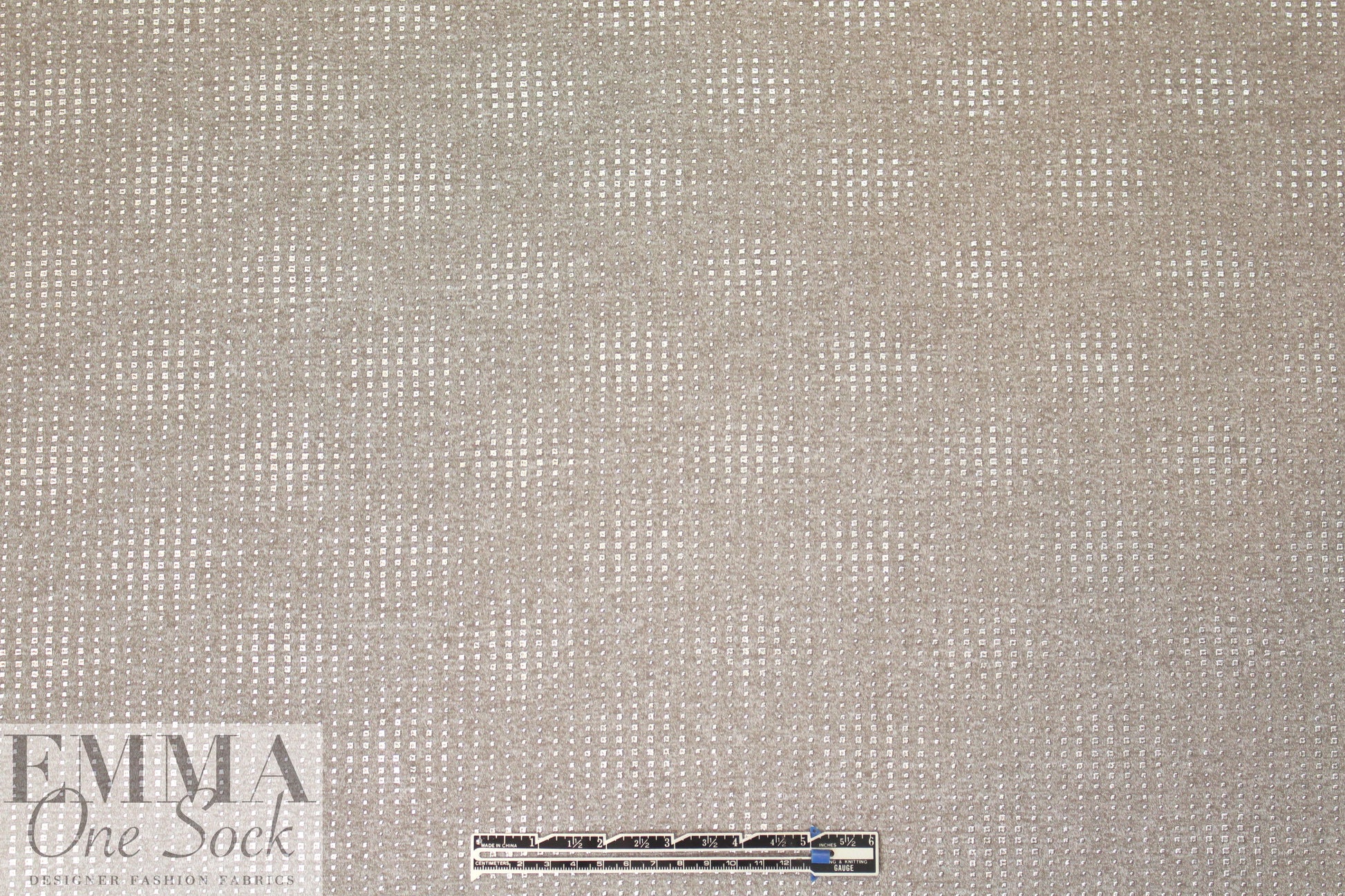 CA designer silver graphic 'embossed' metallic knit