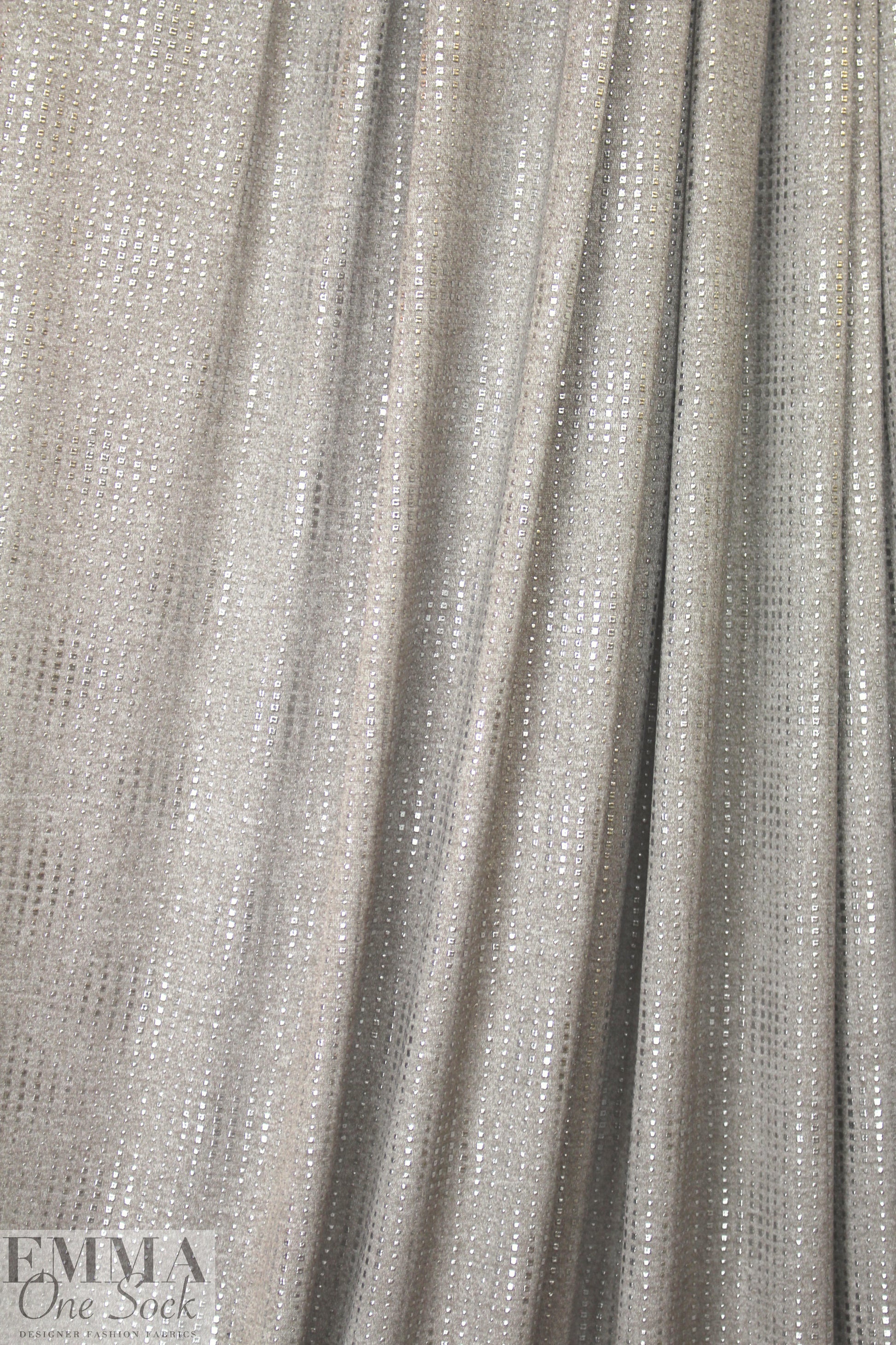 CA designer silver graphic 'embossed' metallic knit