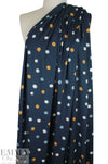 French doodle dot graphic visc/span knit - midnight .625 yds