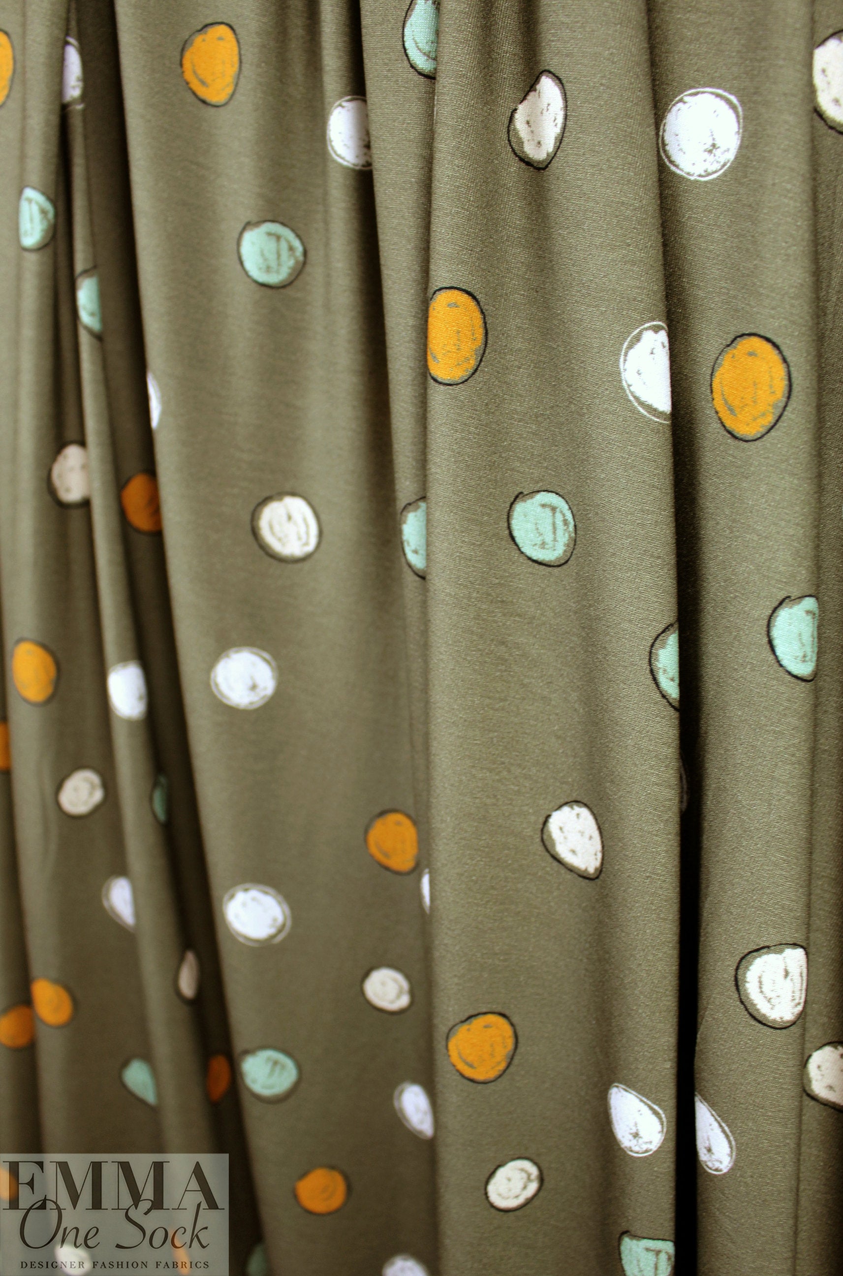 French doodle dot graphic viscose/spandex knit .5 yds