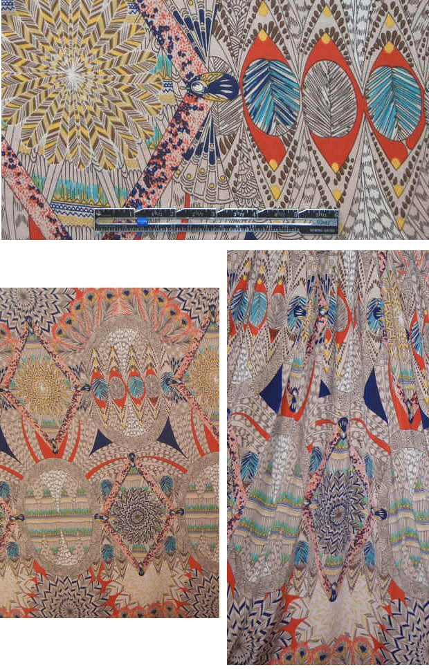 intricate medallion design poly/lycra knit