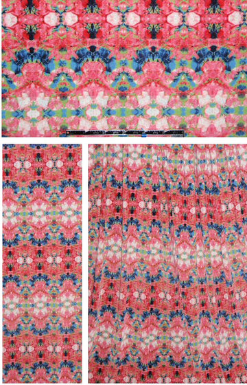 pink/blue rorschach batik poly/lycra knit