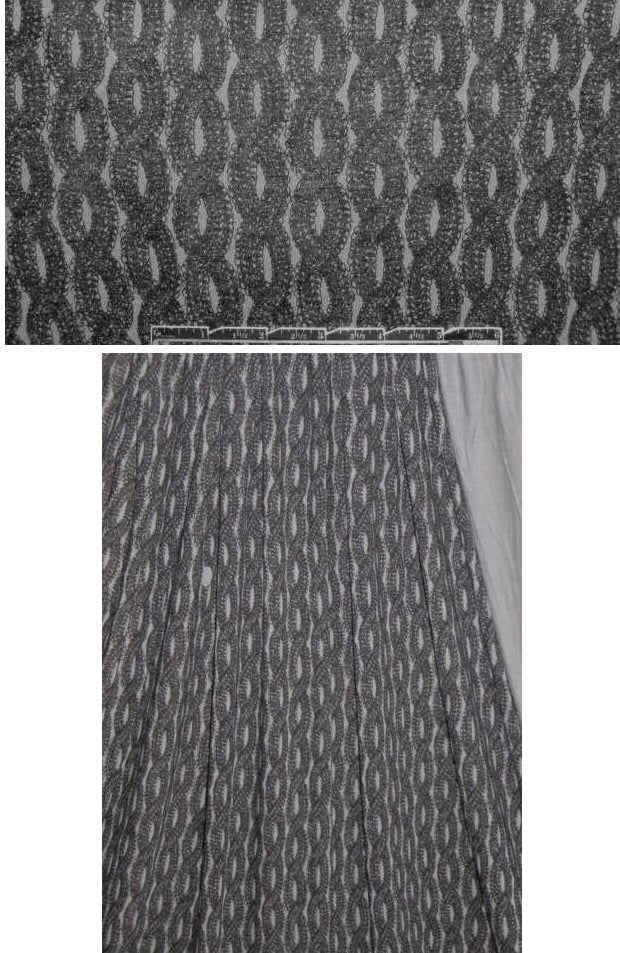 Theory black/gray loopy chains rayon knit