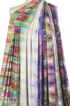Italian digital batiky plaid ombre' viscose/spandex knit 1 yard