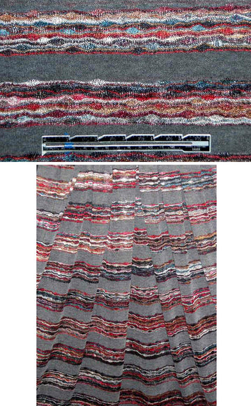 'missoni-ish' yarn-dye fancy stripe - gray/multi 1.5 yds