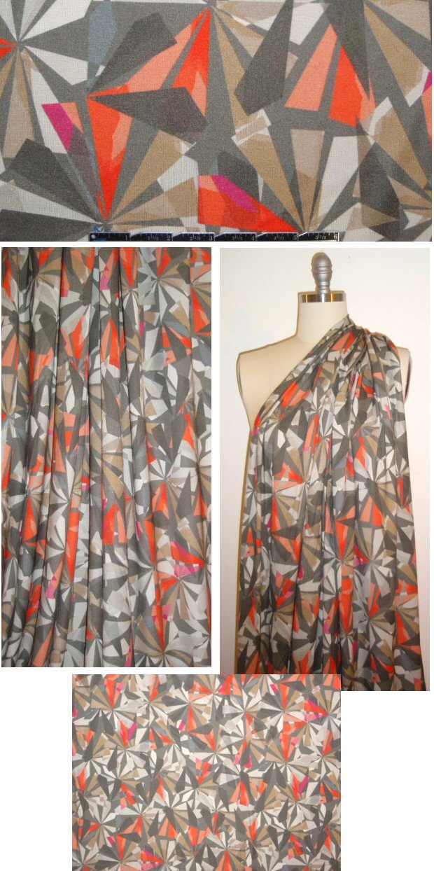 Italian pinwheel collage no. 2 rayon/lycra knit