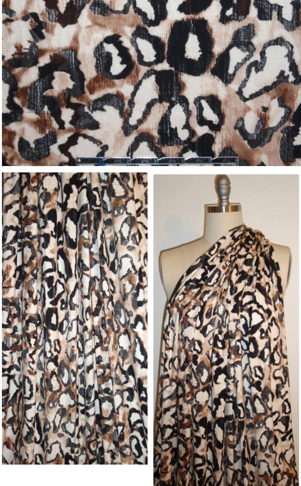 Italian stylized cheetah print 4-way rayon knit