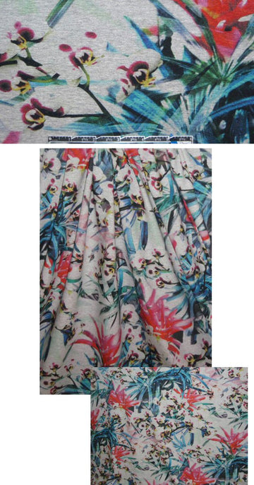 NY designer birds of paradise cotton/lycra knit