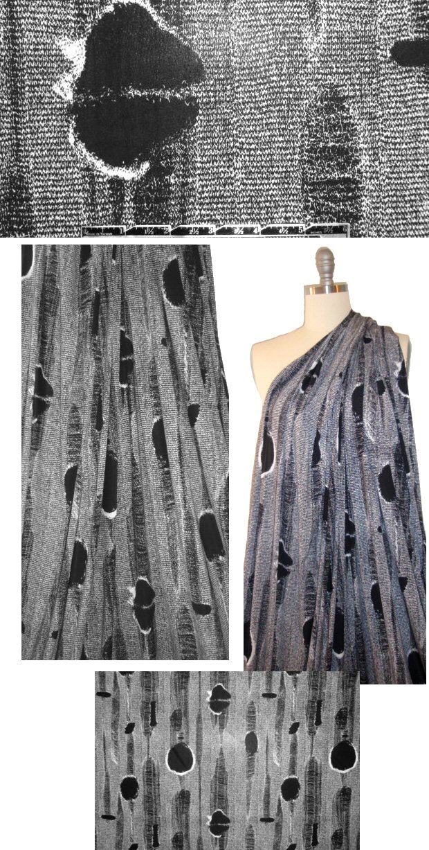 Me1issa Masse black/white abstract poly/lycra knit
