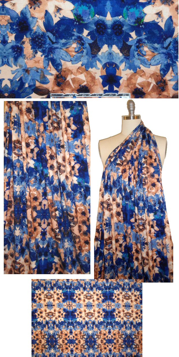 NY designer sapphire/sedona viscose/lycra knit