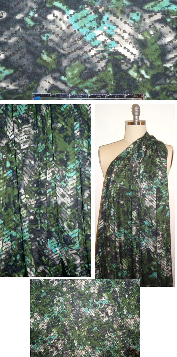 NY designer chevron dot abstract rayon/lycra knit