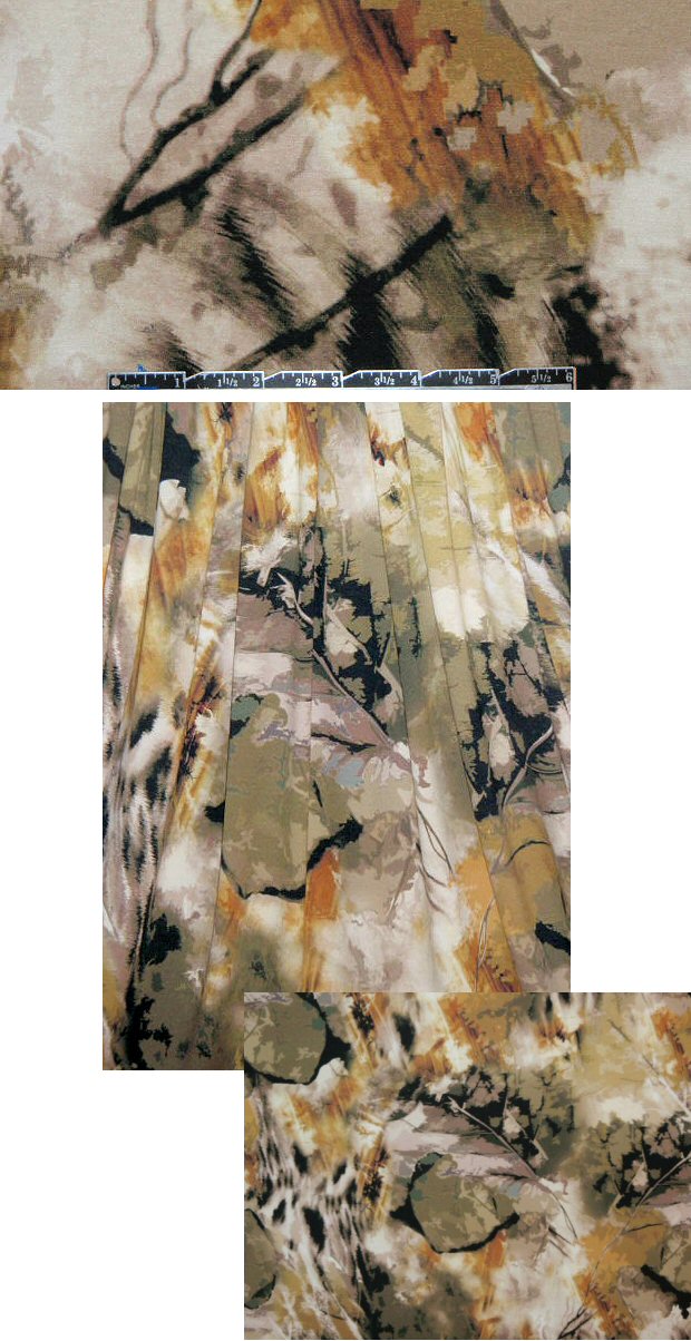 French autumn forest abstract digital knit