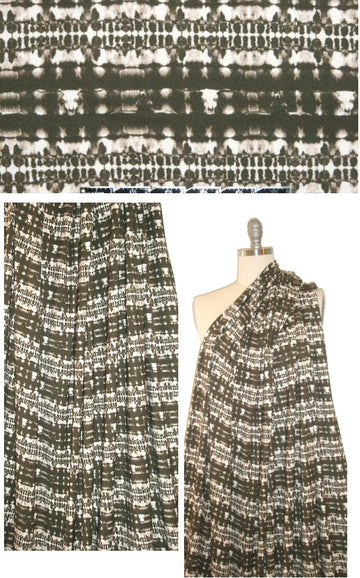 NY designer deep moss edgy stripe digital knit