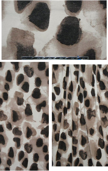 NY designer espresso/mocha/creme spotted knit 1.75 yds