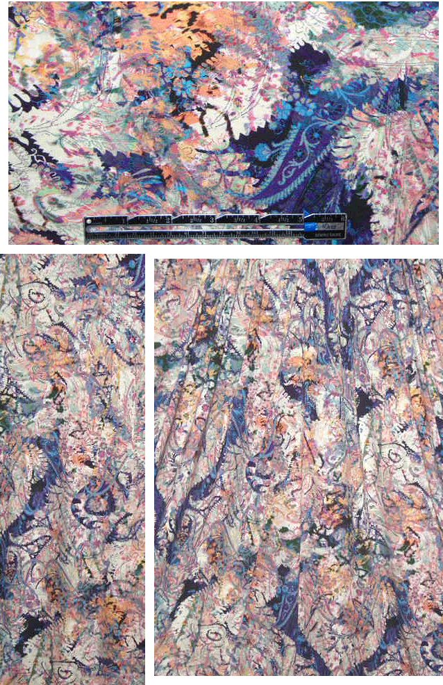 NY designer paisley deconstructed digital knit