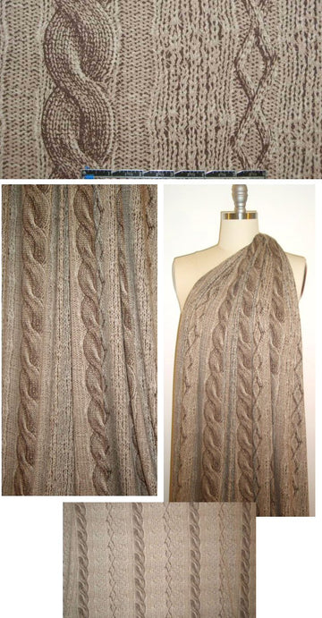 NY designer browns cable close-up rayon/lycra knit