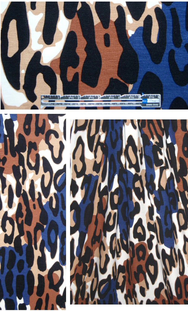 Italian stylized camo cheetah rayon/lycra knit