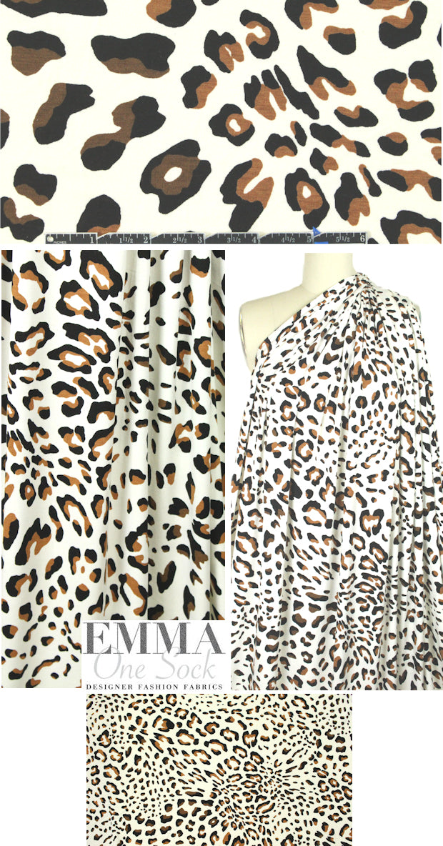 NY designer stylized cheetah rayon/spandex knit
