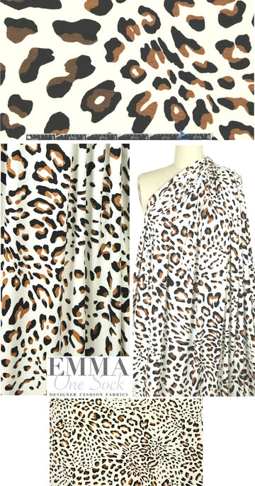 NY designer stylized cheetah rayon/spandex knit