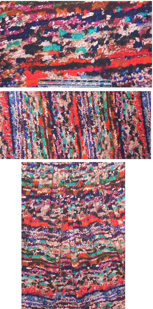 French crinkled paper abstract knit  1.25 yd