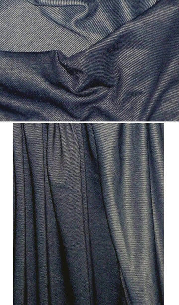 NY designer blue denim 4-way stretch knit