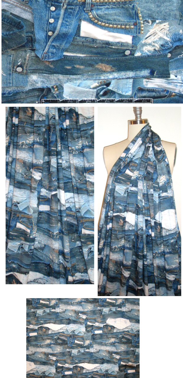 NY designer 'denim obsession' visc/lycra knit