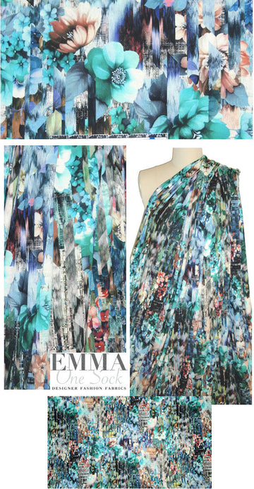 Italian 'tropical tease' viscose/spandex knit
