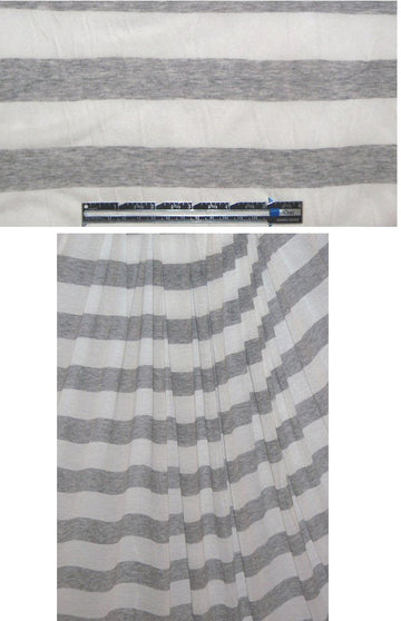 NY designer gray/white stripe featherweight knit 2 yd