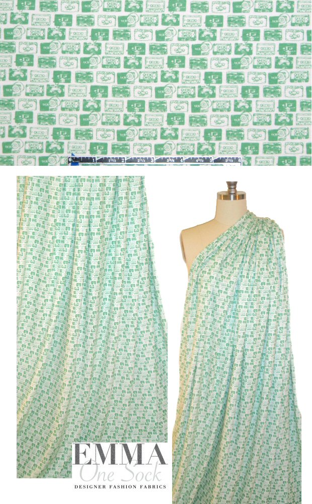 CA designer 'mix tape' COTTON ribbed knit