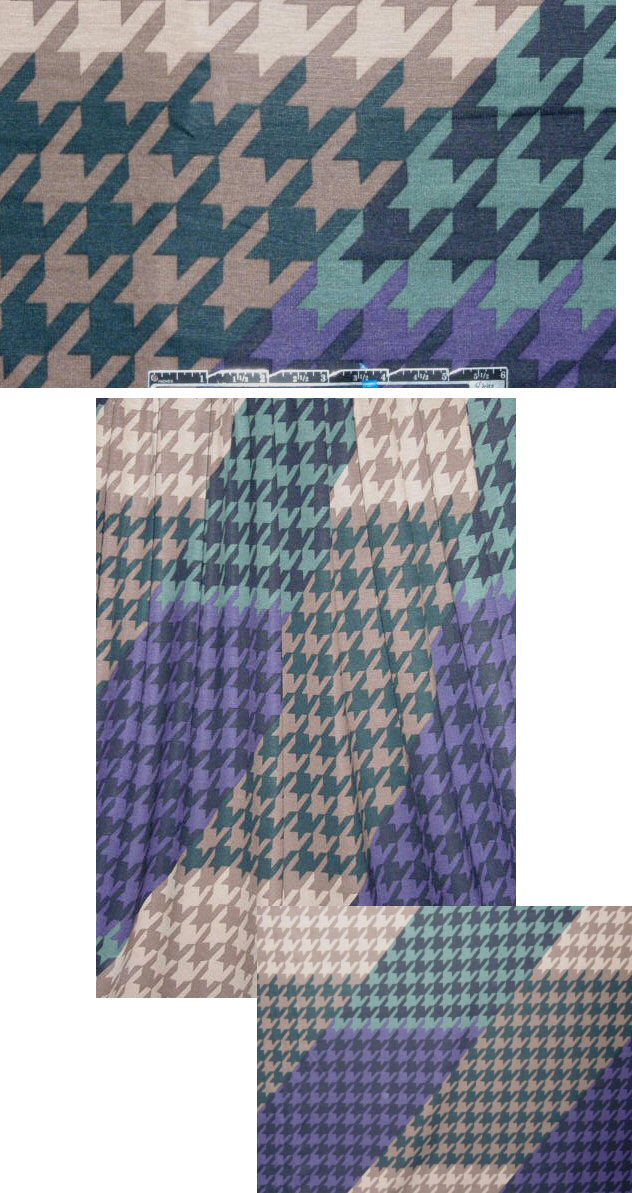 NY designer houndstooth no. 2 rayon/lycra knit 2 yd