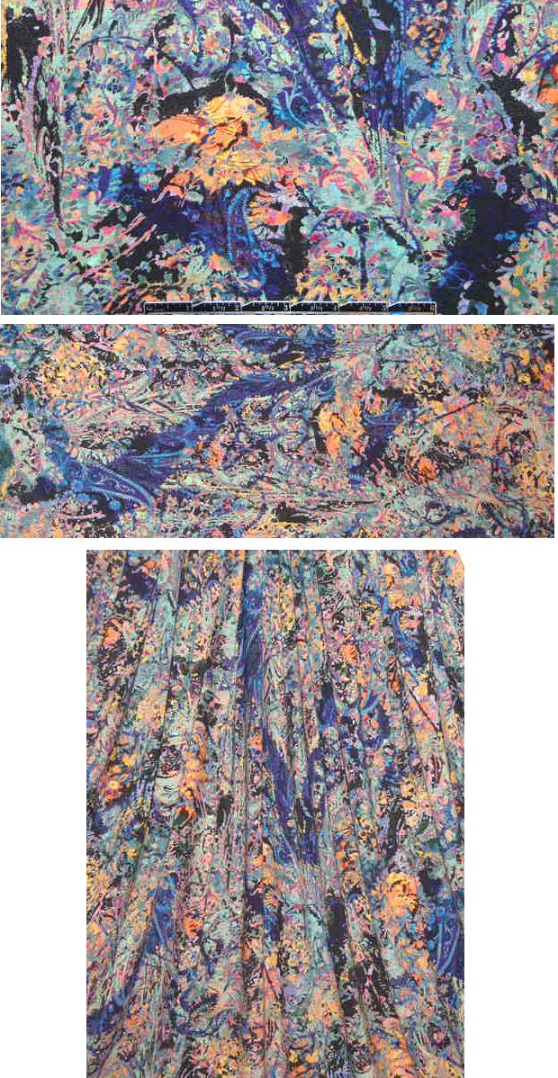 NY designer paisley deconstructed digital knit