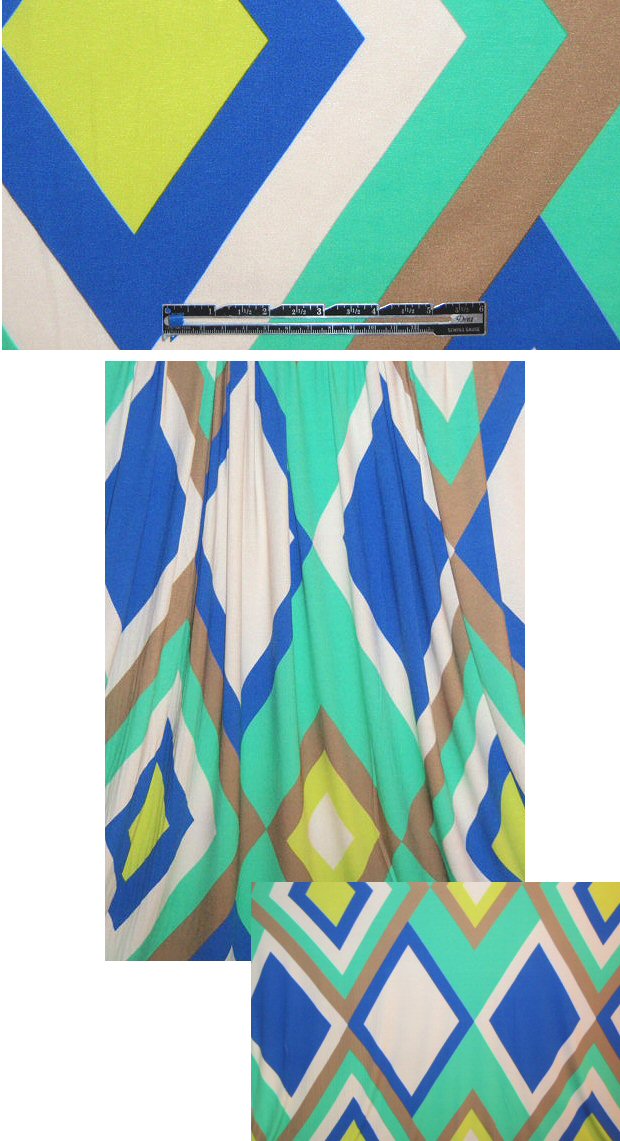 French contempo graphic diamonds knit 1.66 yd