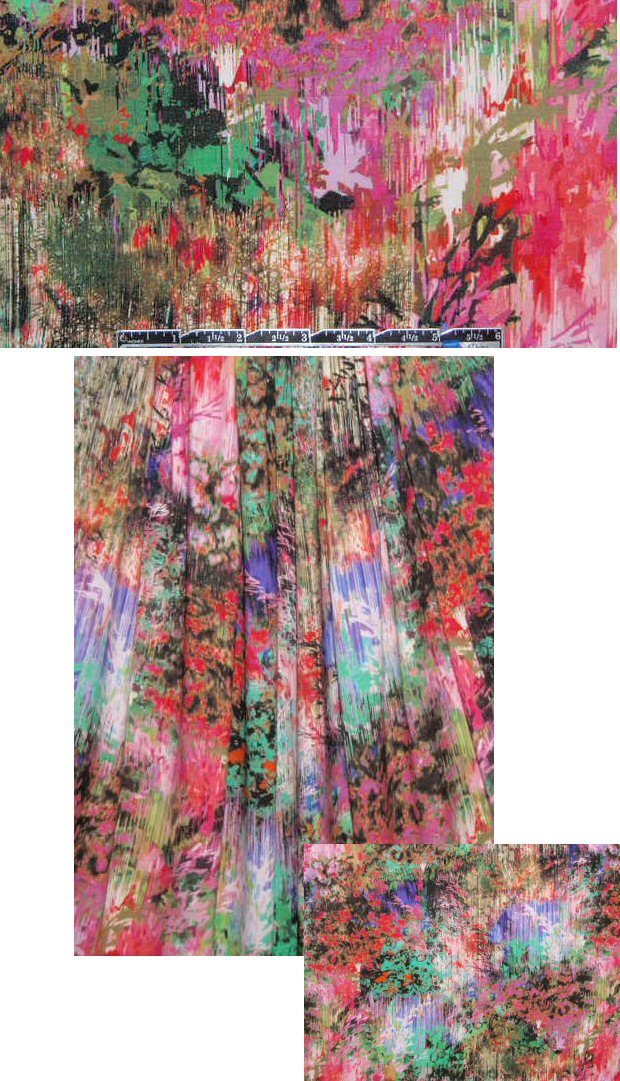 NY designer digital leafy abstract knit