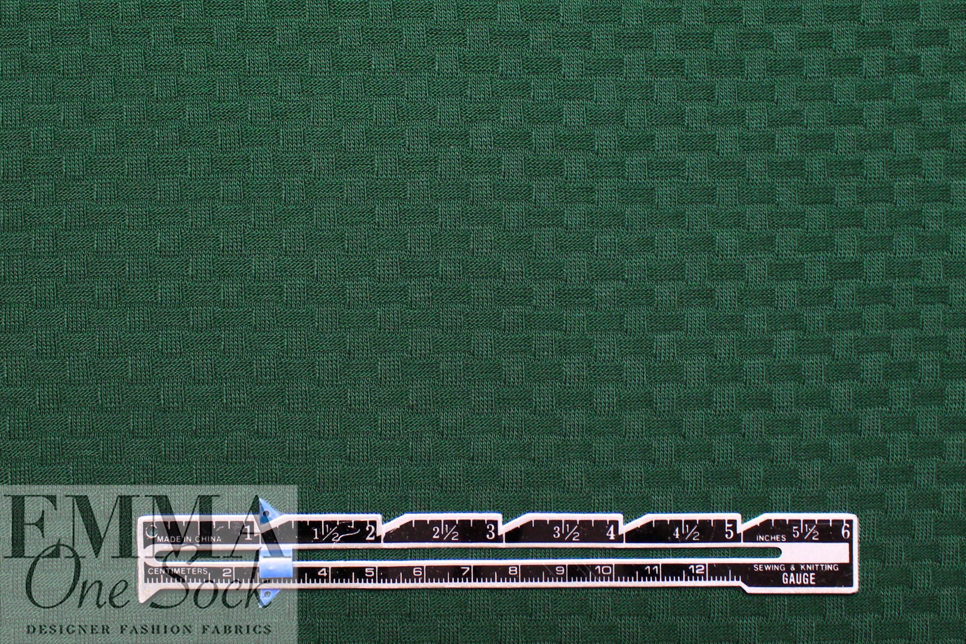 organic cotton GOTS 'wicker stitch' sweater knit - pine .75 yds
