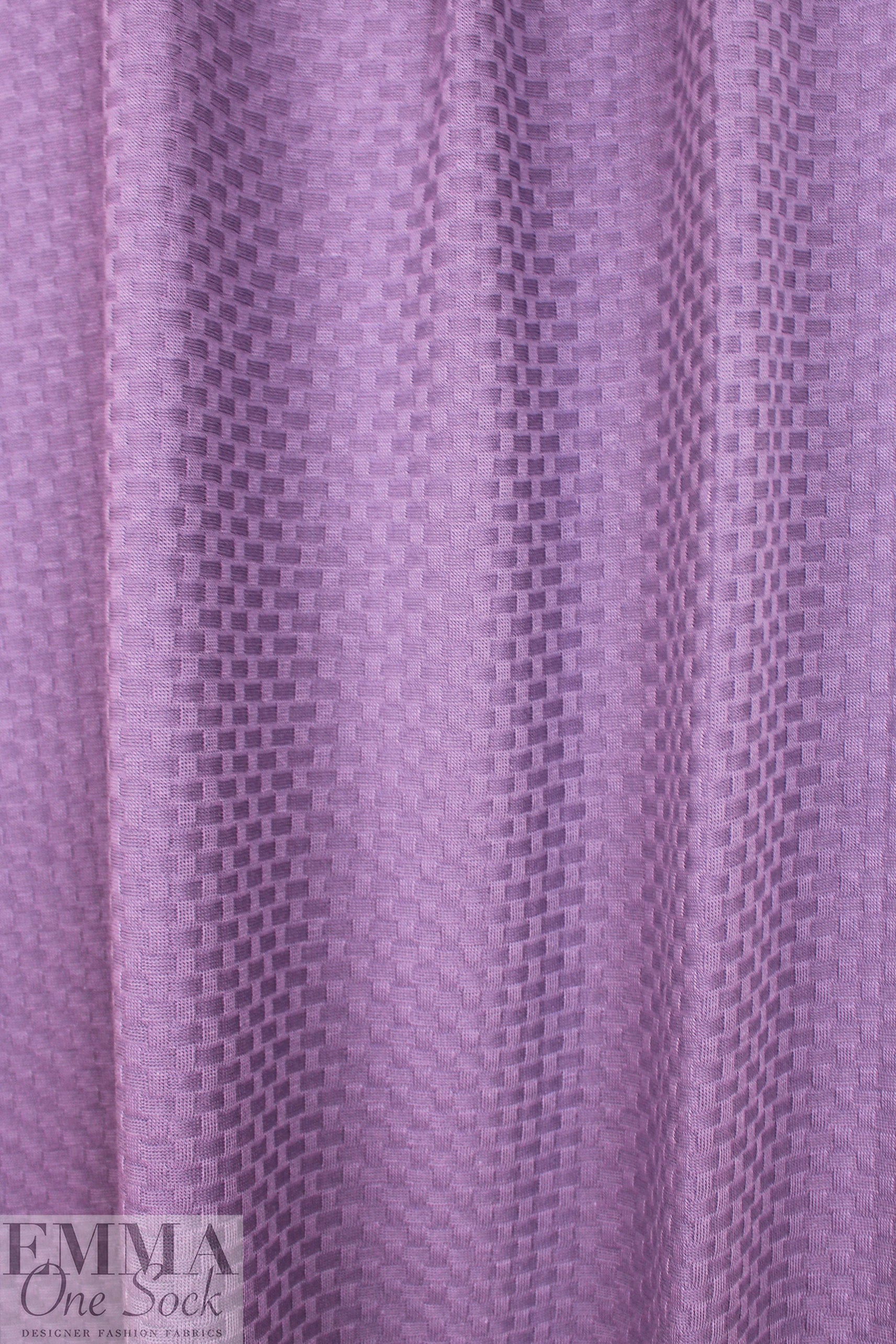 organic cotton GOTS 'wicker stitch' sweater knit - wisteria 1 yard