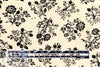 Rache1 Comey black floral on alabaster matte jersey knit .5 yds