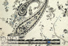 Italian gray/slate/khaki paisley viscose/spandex knit