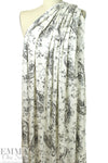 Italian gray/slate/khaki paisley viscose/spandex knit