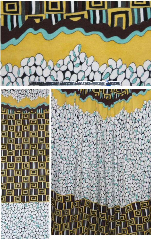 Italian graphic panel design rayon/lycra knit