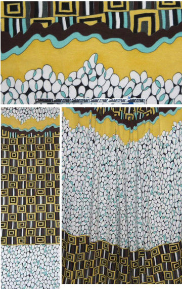 Italian graphic panel design rayon/lycra knit