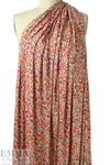 French coral/lime bubble graphic viscose/spandex knit