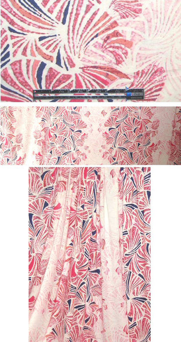NY designer pink 'fan' graphic rayon/spandex knit