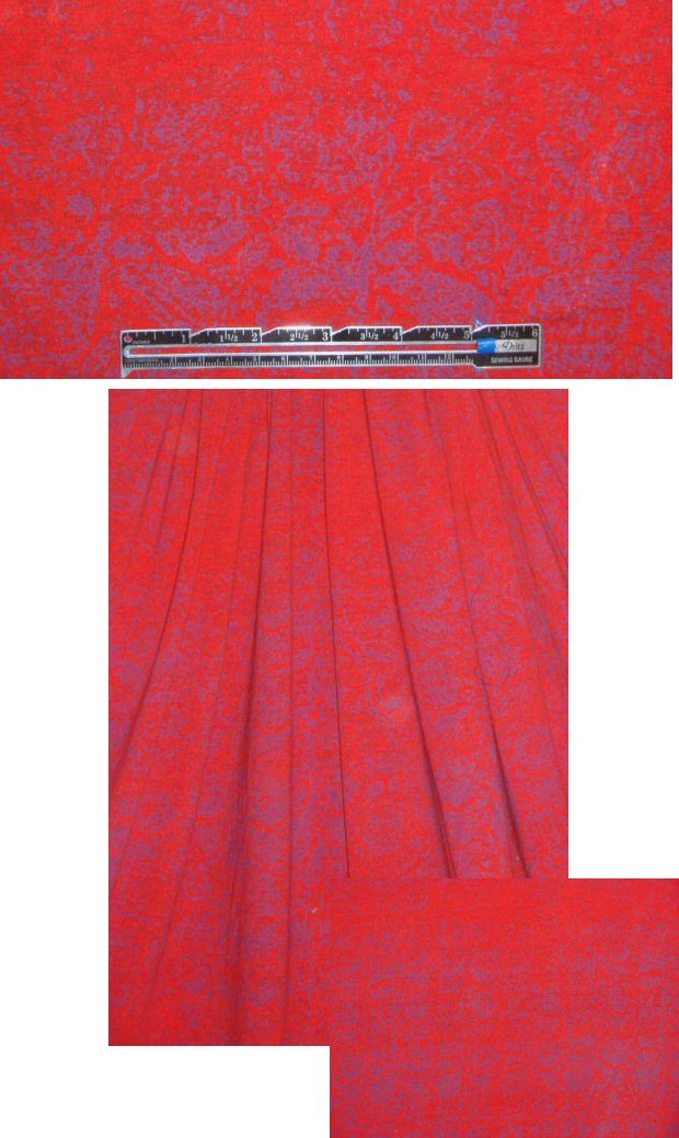 NY designer red/purple floral cotton/lycra knit